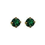 Inverness May Emerald Tiffany Earring 3mm 24KT GP #85