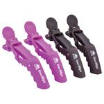 First Lady ACC8227 Mini Croc Clips (Black/Purple)