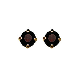 Inverness January Garnet Tiffany Earring 3mm 24KT GP #81